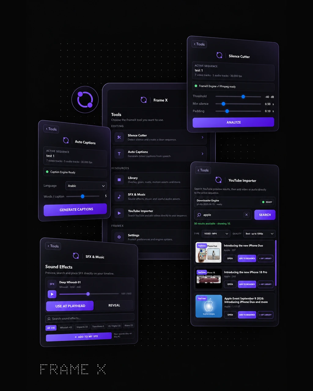 Frame X, a Premiere Pro editing toolkit